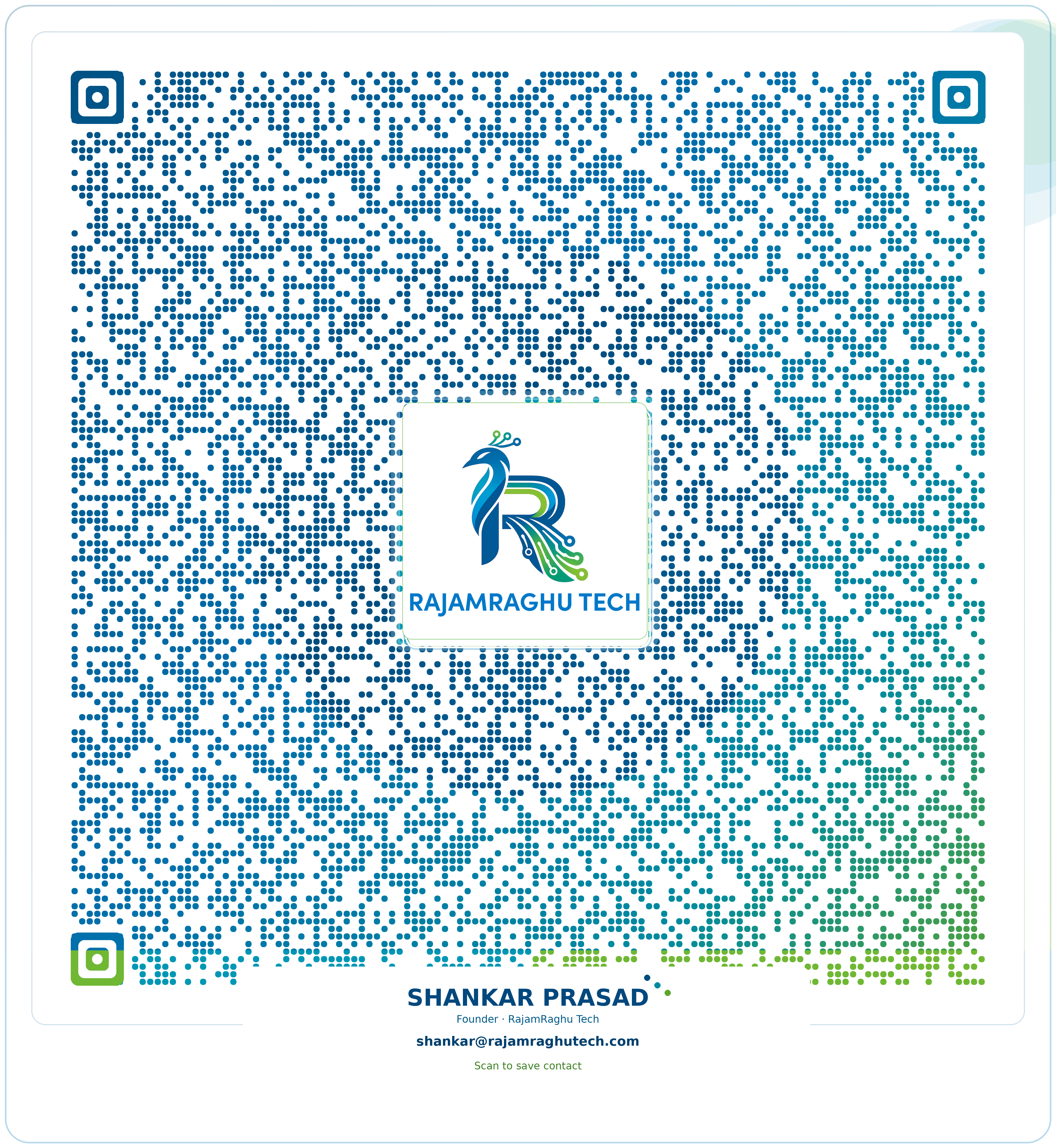 QR code for Shankar Prasad founder contact card